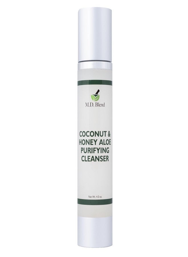 M.D. Blend Coconut & Honey Aloe Purifying Cleanser | Organic Face Wash for Women & Men | Gentle Vegan Foaming Facial Cleanser for All Skin Types | Non-Toxic, Clean Ingredients | 120ml Airless Pump - Image 1